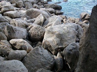 Rocks at coast in New Zealand