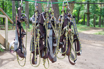 Climbing equipment in natural background