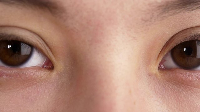Closeup of Mixed Race woman's eyes