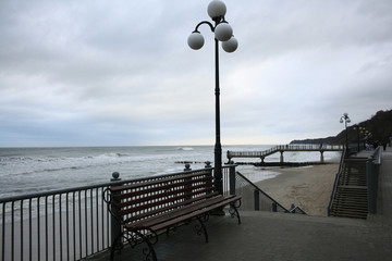 Fototapeta premium storm on the ocean coast