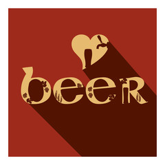 Vector beer poster of type composition with different glasses