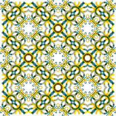 Seamless vector geometric abstract pattern. Creative round