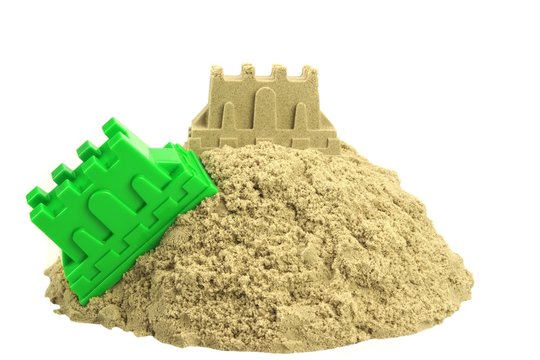 Kinetic Sand For Children Creativity, Bucket And Castle Mold Iso