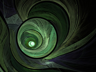Abstract fractal background on the black, computer-generated image, digital artwork for creative graphic design