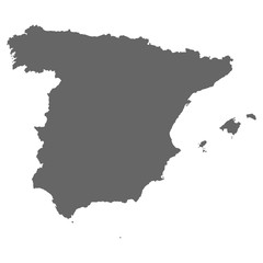 Spanien in grau - Vektor