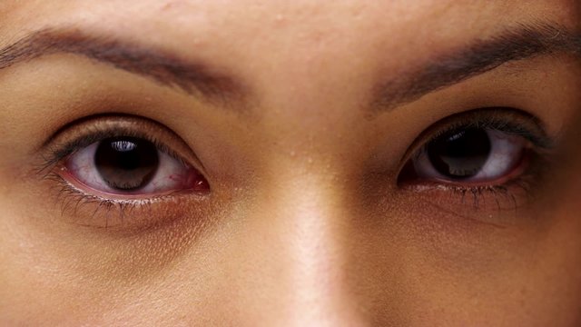 Closeup of Mexican woman's beautiful eyes