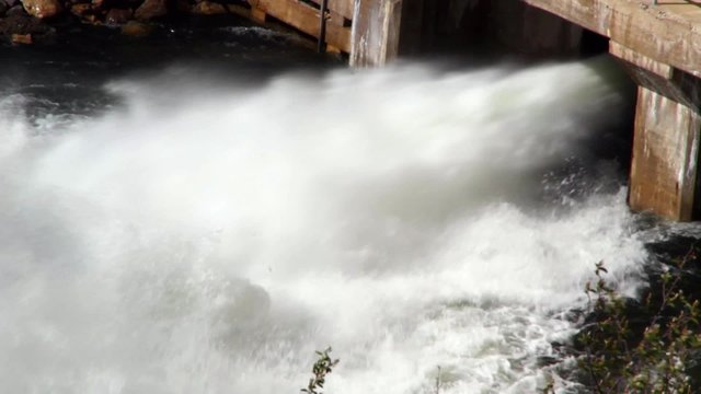 Sluice Gate lets flood waters out of dam