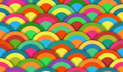 Bright Colored Circle Seamless Pattern - 86793240