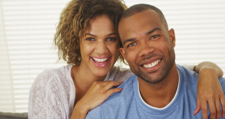 Happy African American Couple Smiling - Powered by Adobe