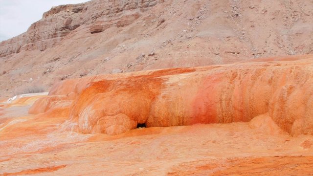 Beautiful Crystal Geyser spring near Green River Utah