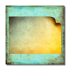Grunge blue abstract background with sheet of paper