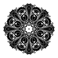 Vector Beautiful Deco Black Mandala