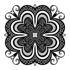 Vector Beautiful Deco Black Square