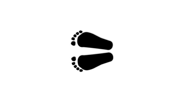 Flat feet pain points - pes planus walking animation