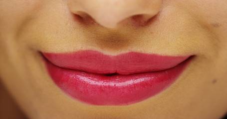 Fototapeta premium Mexican woman's beautiful lips