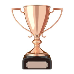 Rose gold bronze trophy