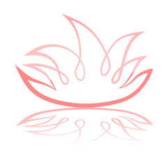 illustration of lotus flower icon sign symbol