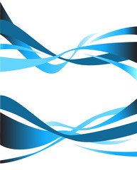 blue wave element set for design vector