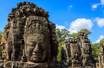 Fototapeta na wymiar Complex of Face Tower in Bayon Temple