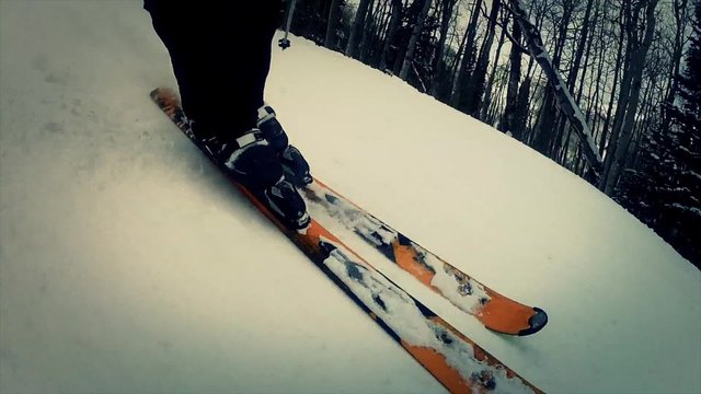 really fast skier on mountain