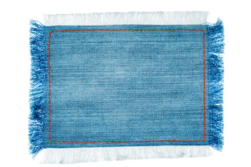 Frame of denim  with fringe with place for your text
