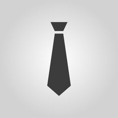 The tie icon. Necktie and fashion, dress code symbol. Flat