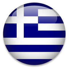 Obraz premium GREEK FLAG Vector Button
