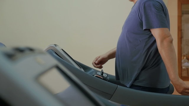 Treadmill workout in the gym
