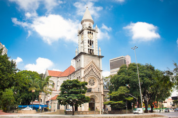 Fototapeta na wymiar Nossa Senhora da Consolacao church in Sao Paulo, Brazil.