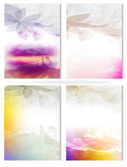 Vector Poster Templates with Watercolor Paint Splash