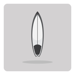Vector of flat icon, surfboard on isolated background