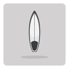 Vector of flat icon, surfboard on isolated background