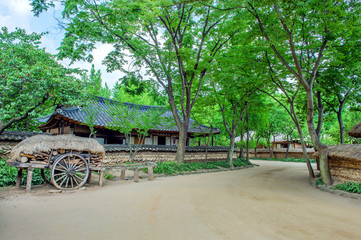 Folk Village,Traditional Korean style architecture in Suwon,Kore