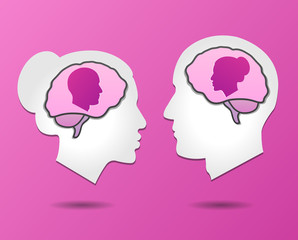 Silhouette Faces - Woman and Man in Love