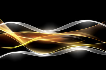 Fototapeta Creative Light Fractal Waves Art Abstract Background obraz