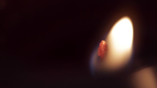 Extreme closeup candle flame