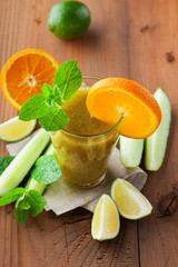 Fresh smoothie in a glass