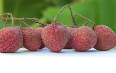 fresh lychees, Tropical fruit