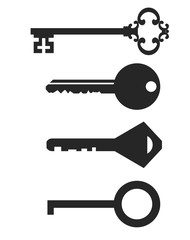 Key icon set vector