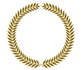 golden laurel wreaths - vector illustration