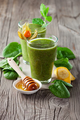 Fresh smoothie in a glass