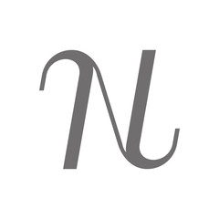 Letter N Logo Concept Icon. Vector