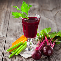 Fresh juice in a glass