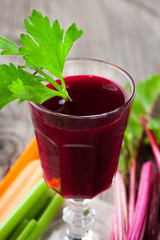 Fresh juice in a glass
