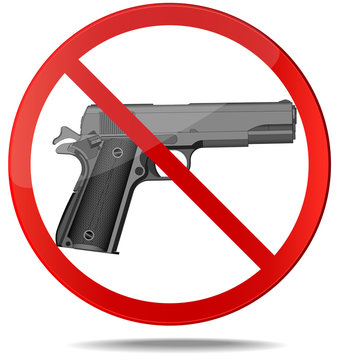 No guns vector sign.
