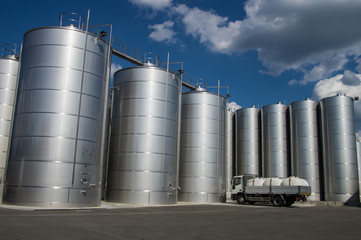 Silos in tuscany, for wine and cereal storage