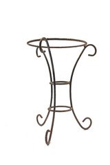 Wrought iron potted plants decorative vase supported by three legged metal stand