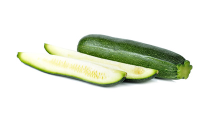 Fresh zucchini isolated on white background