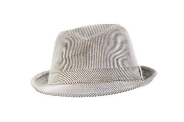Gray hat on a white background.