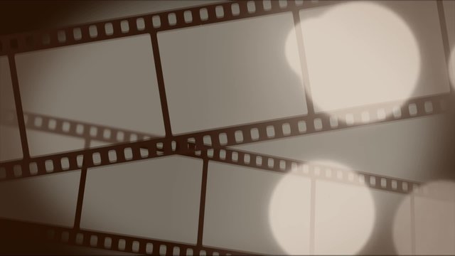 film scrolling through a background